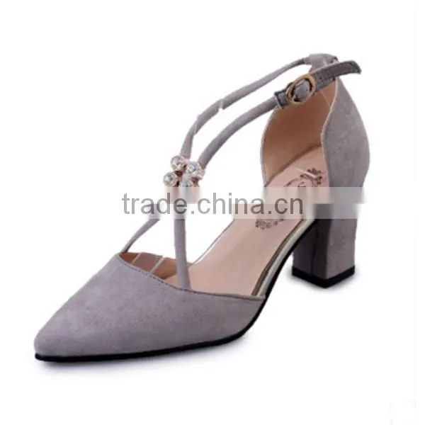 F20010H Pointed suede shoes women new design women dress shoes high heel hollow ouot shoes