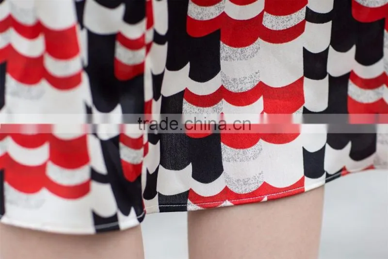 ladies's summer fashion chiffon printed dress in casual dress slim fit sleeveless long dress casual skirt