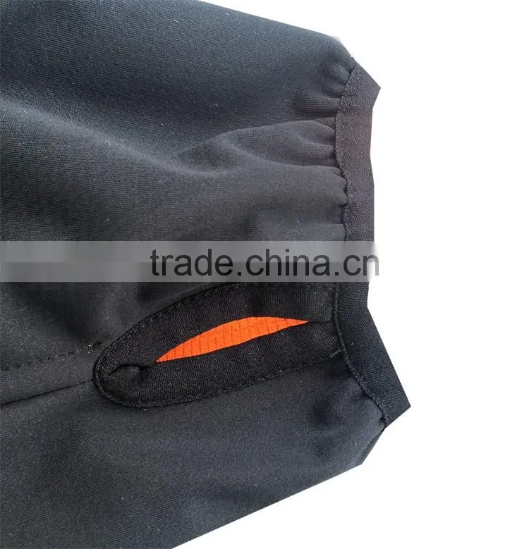 OEM latest design softshell stitching mens black padded jacket