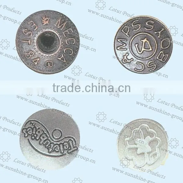 Customized Cheap Good Quality Alloy Garment Button Snap Button Metal Button