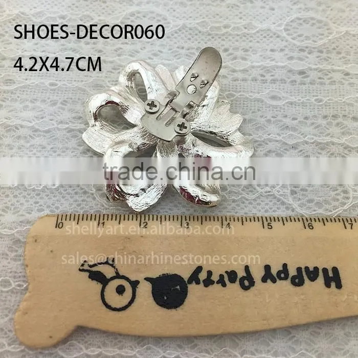 2016 new Design flower rhinestone crystal shoe clips