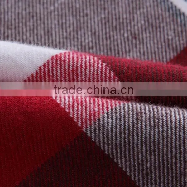 cotton 21*21 64*54 plaid men flannel shirt
