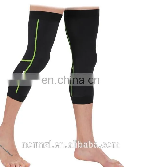 Custom compression sports leg sleeve mens basketball leg sleeve balck