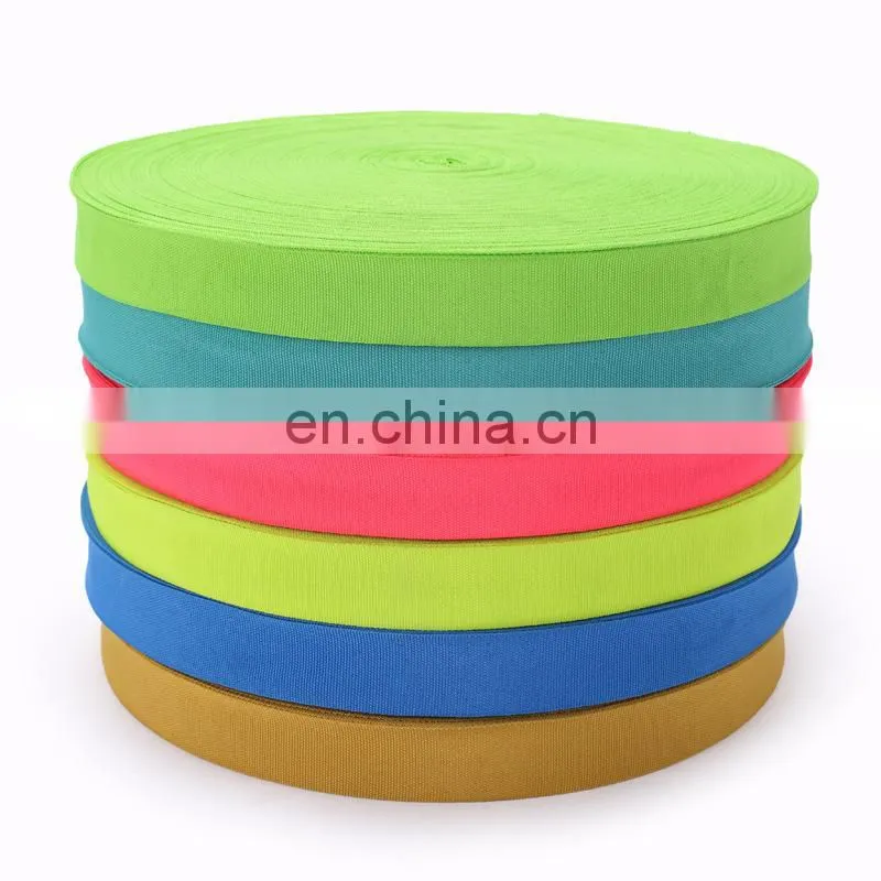 Factory supply high quality multi colored polyester webbing for bags