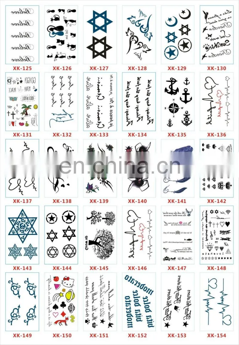 Wholesale Customized Temporary Tattoo Paper Temporary Tattoo Sticker Temporary Tattoo