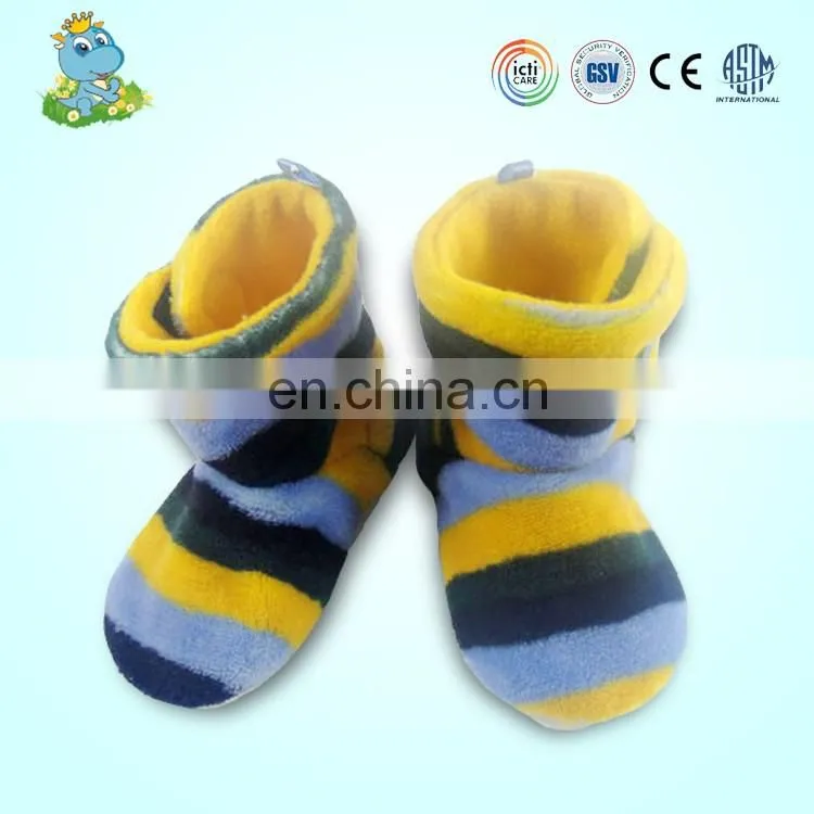 Personalized soft warm indoor plush baby shoes winter boots
