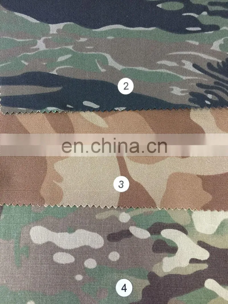 different kinds of camouflage fabrics