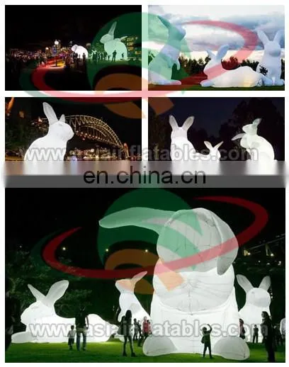Holiday ornament-inflatable led light mascot animal, led rabbit for easter/advertising event
