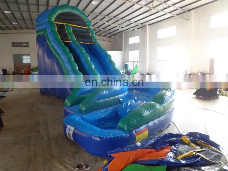 Hot sale giant inflatable water slide with curved slideway