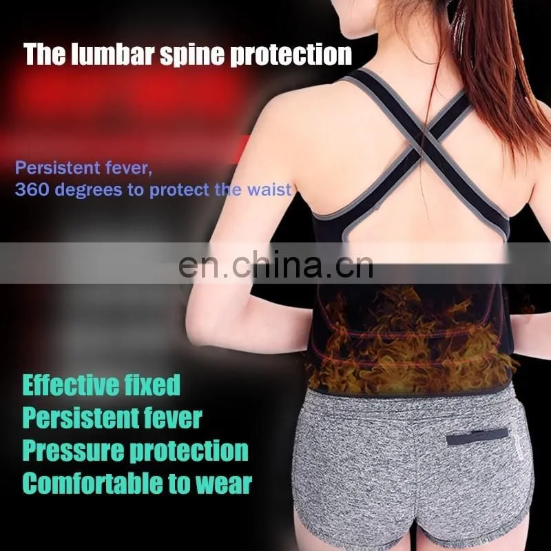Double Pull Magnetic Lumbar Lower Waist Back Support Belt Brace PainRelief Strap#HY842