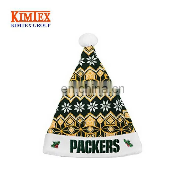 2017 Custom Logo Holiday Knit Santa Hat