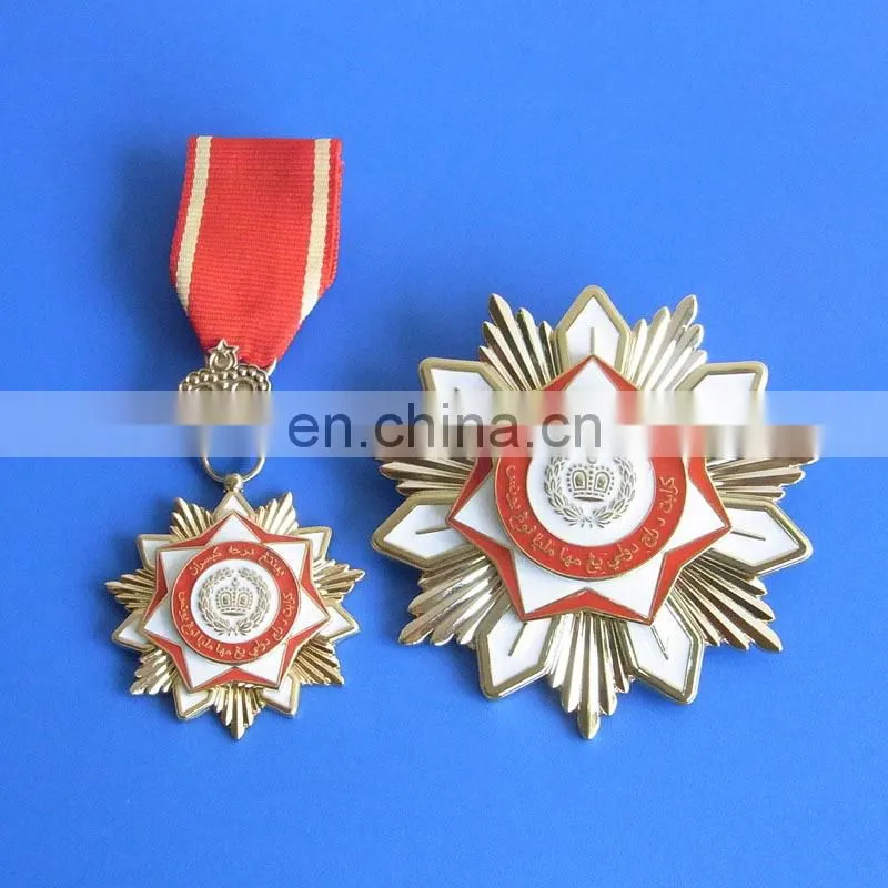 Russia feature air force souvenir memorial gifts gold plate soft enamel 3D metal medal with ribbon