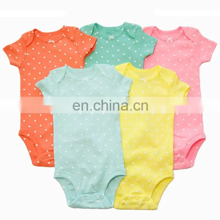 New style multi colors organic cotton baby rompers wholesale baby clothes