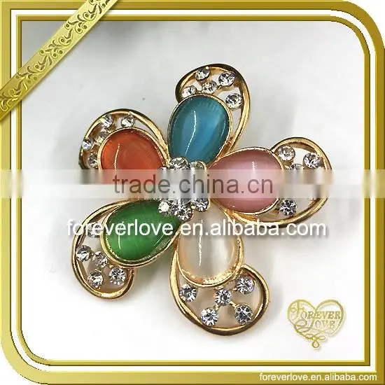 Latest Brooch Design Crystal rhinestone and pearl belts FB049