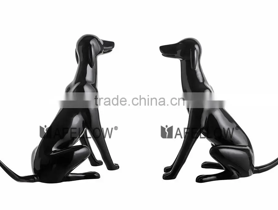 Fiberglass dog mannequin,black mannequin manikin dog G2-BK