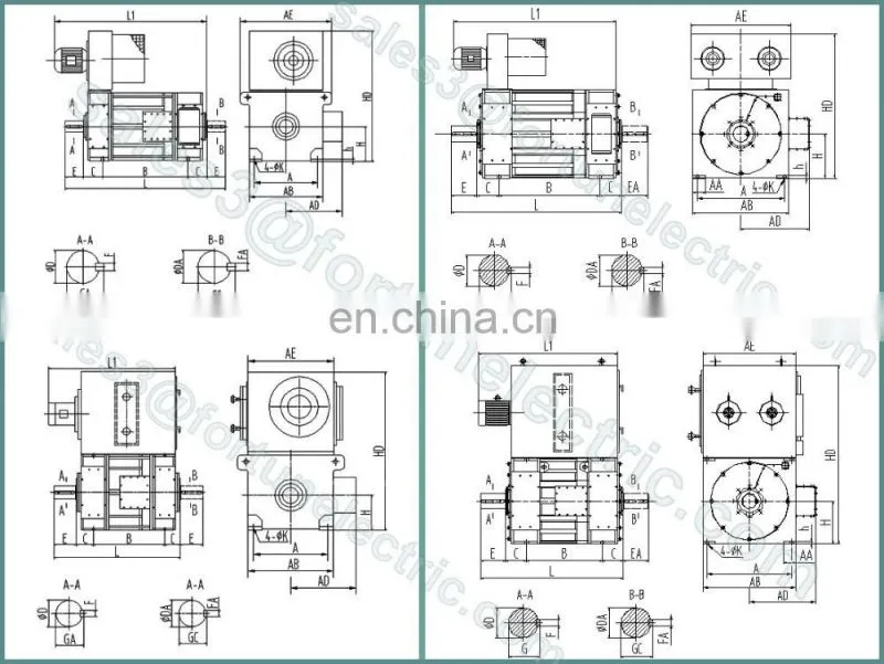 Z series big dc motor for plastic extruder