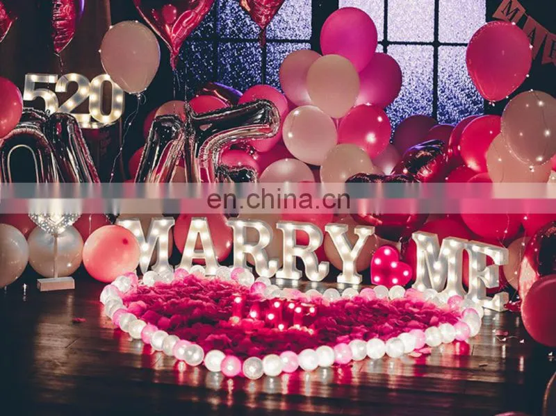 Manufacturer professional custom warm white wedding events party decor led light house numbers
