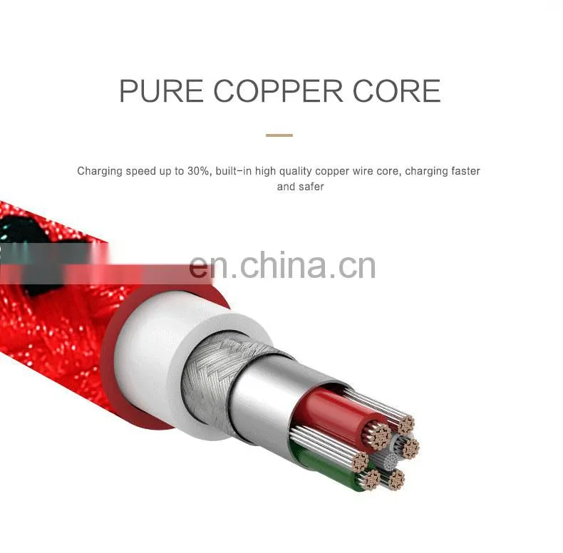 Fabric Data Line Fast Charging Line Phone Charger Usb Charging Nylon 1M Micro Usb Type-C Ios Cable 3 In1 Mobile Phone Data Line