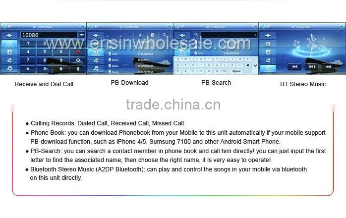 ES7051M 7" 2 Din Car DVD Player with 3G GPS Radio VMCD Win8 UI