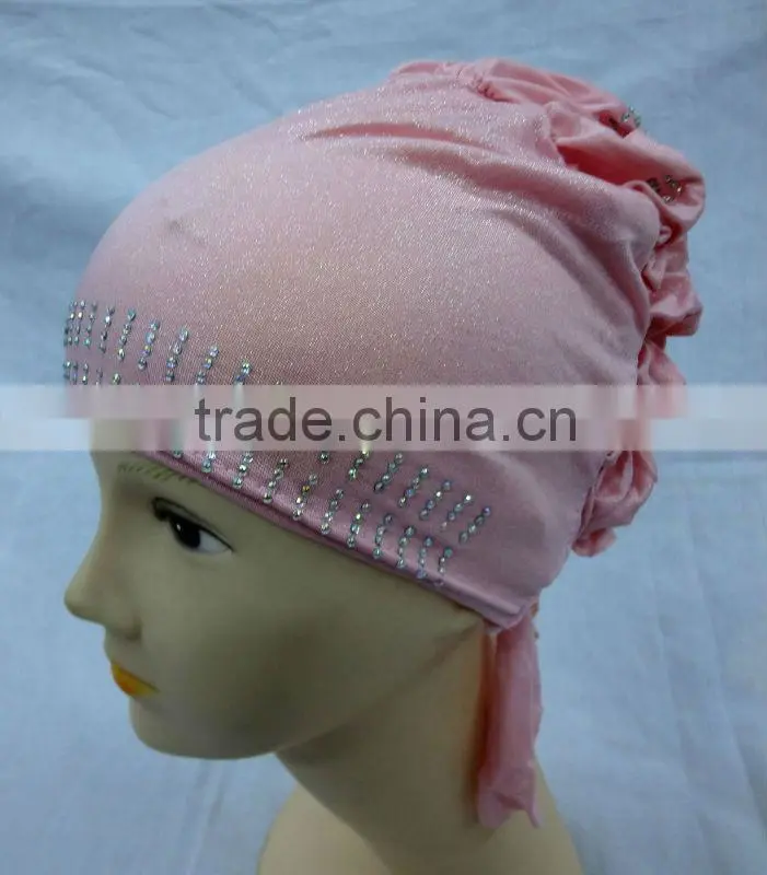 A473 latest fashion turban elastic islamic cap/MUSLIM HIJAB