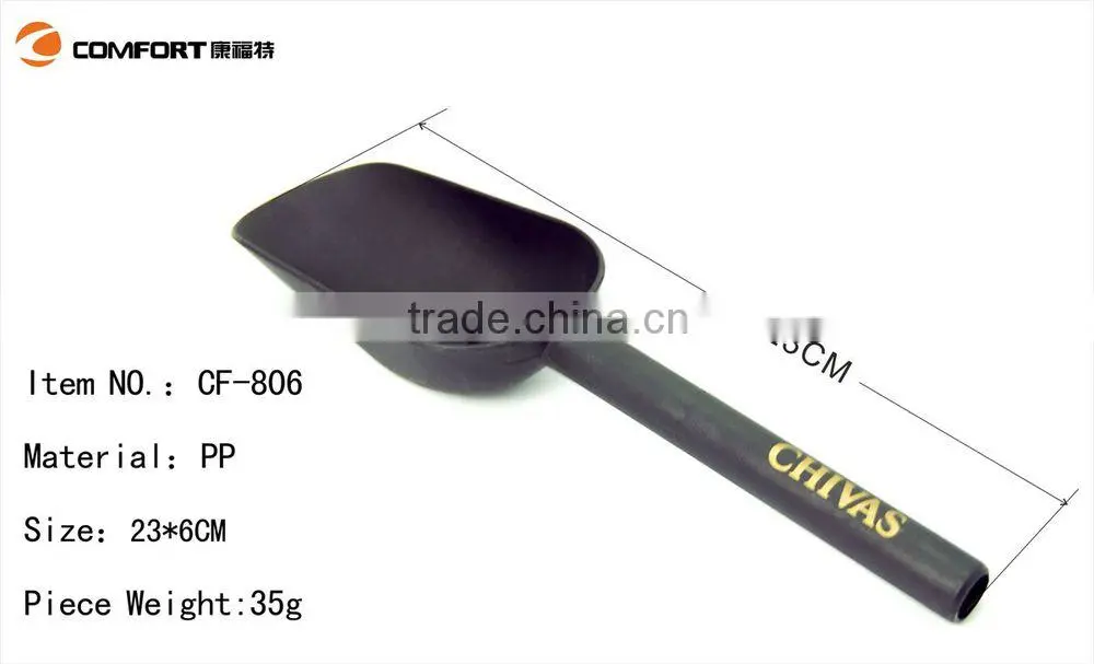 black plastic mini ice bucket scoop