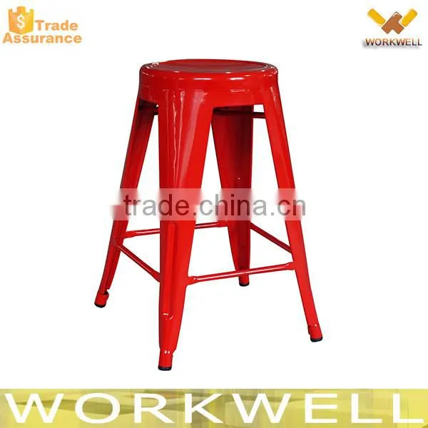 WorkWell industrial vintage round seat metal chair Kw-St11