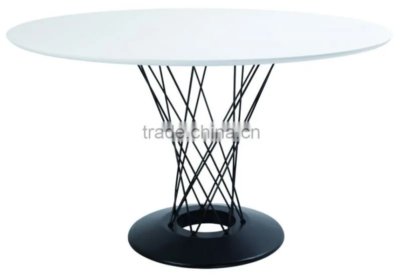 white color MDF top cyclone table by Isamu for dining room