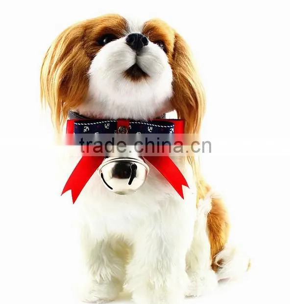bowknot design small size leather dog collars pet products