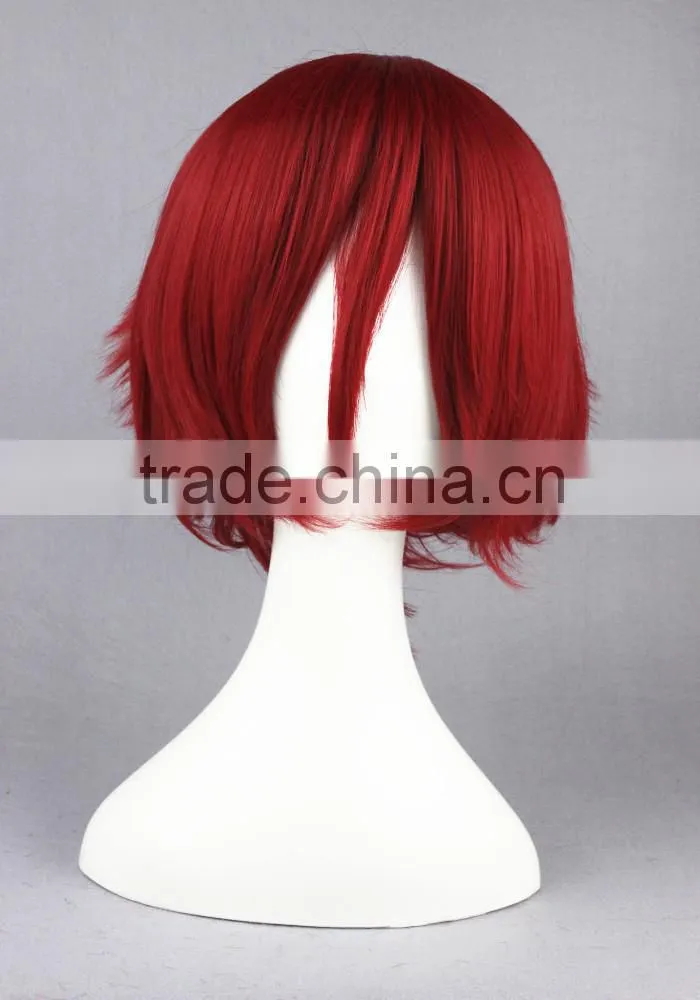 High Quality 35cm Short Straight Code GeAss-Kouzuki Kallen Synthetic Anime Wig Cosplay Costume Hair Wig Party Wig