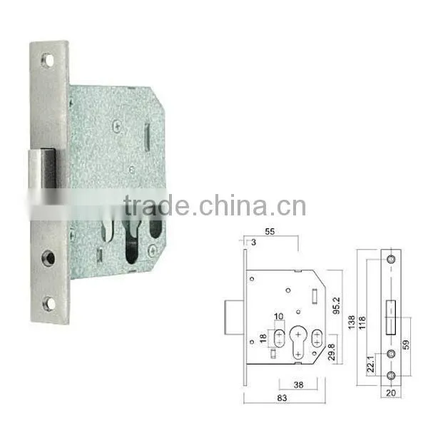 Wooden Door Anti Theft Stainless Steel Deadbolt Lock Art.11.060