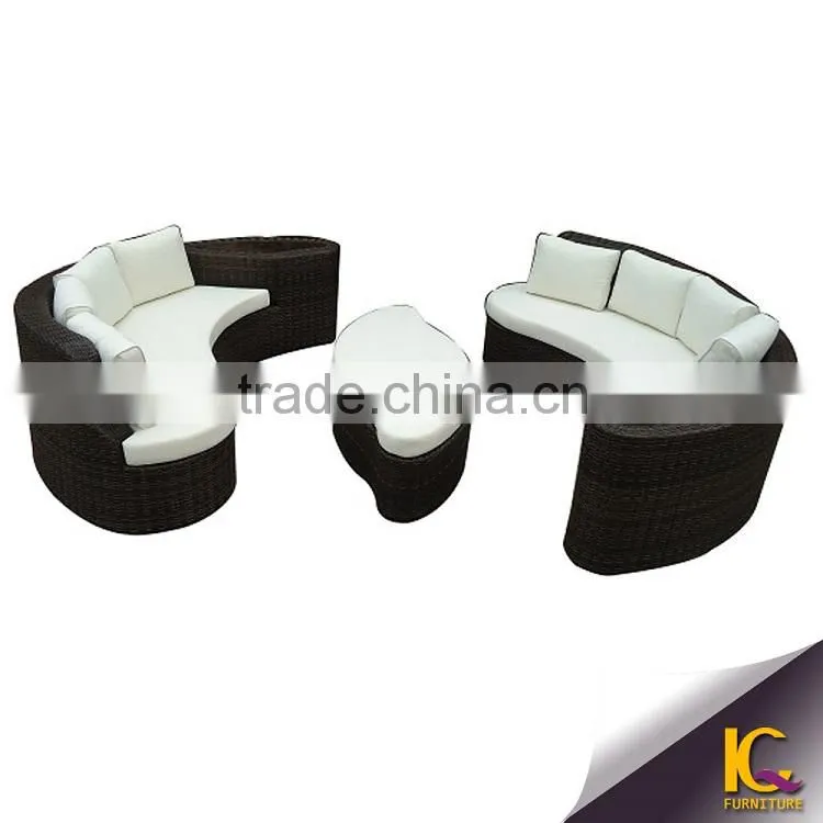 Most popular waterproof rattan outdoor furniture sofa set patio sofa