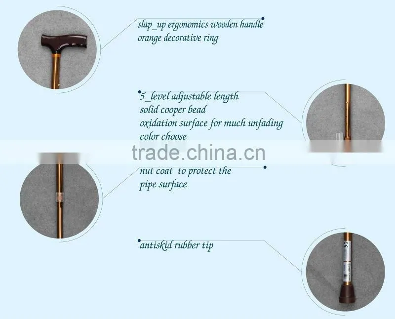 Wooden Cane Walking Sticks Golden Color