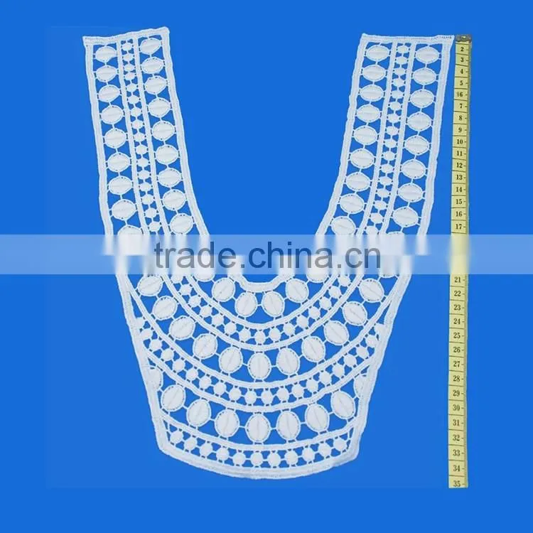 Factory Direct sale fashion new design women cotton appliques U shape lace collar