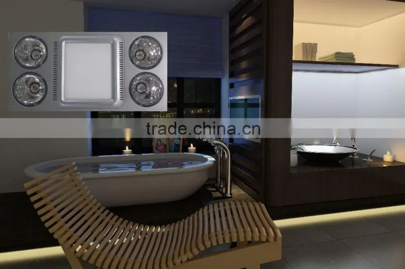 Ceiling Air-heating PTC ceramic Bathroom heater with 4 infrared lamps DHL306-01