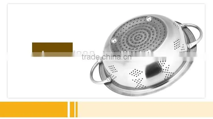 Professional Stainless Steel Kitchen Tool wash colander fine mesh stainless steel strainer manufacturer