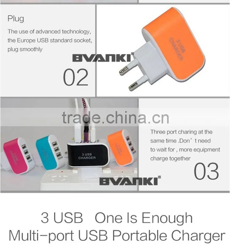 Sales Promotion !!! china supplier multi port usb chargers Travel Wall Charger US EU UK AU Plug 5V 3.1A 3 Port USB Charger