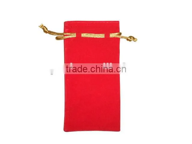 China Factory Customized Velvet Red Jewelry Bag Wholesales B194
