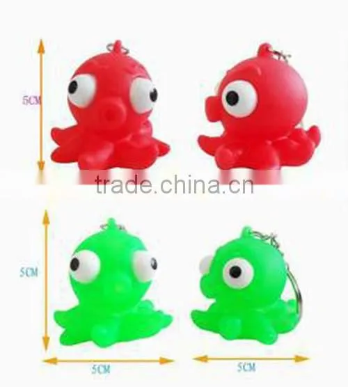 Fashion Design Plastic Cute Popeyes Frog Animal Shaped Soft PVC Keychain