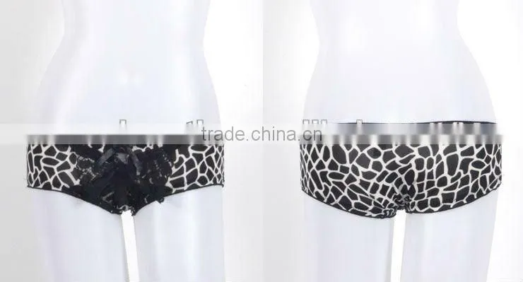 Hot sales newest sexy pattern print panties thongs women 6002