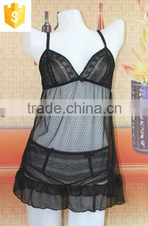 Sexy transparent quick dry lingerie dress,hot mesh teddy babydoll