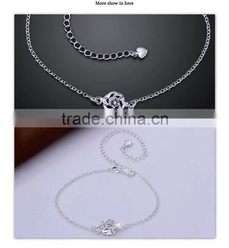 Unique Design Nickel And Lead Free Silver Plated Girl Sexy Slave Anklet