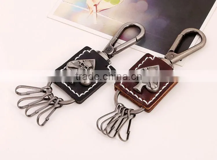 Handmade High Quality Real Ostrich Leather Keychain Leather Key Holder Key Chain