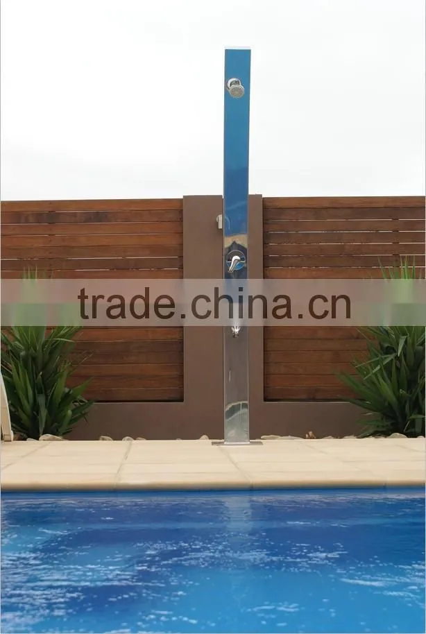 Audemar 3MM Thick Aluminum Or 2.5MM Stainless Steel Curve Outdoor Shower Accessories