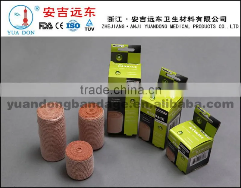 high elastic bandage packed in color box