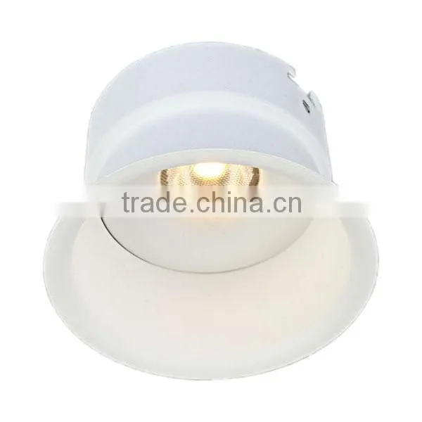 7W IP54 high quality fixed dimmable anti-glare round cob led downlight