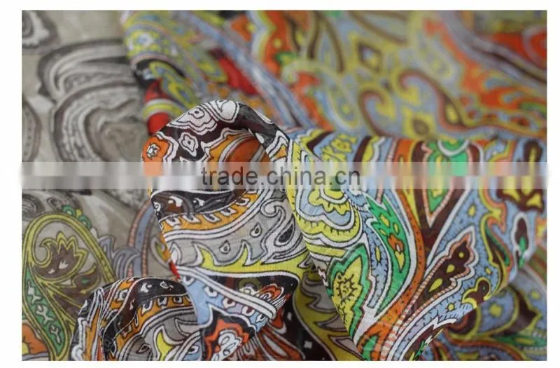 printed french silk chiffon fabric prices