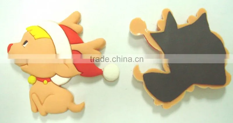Soft pvc fridge magnet with christmas tree shape