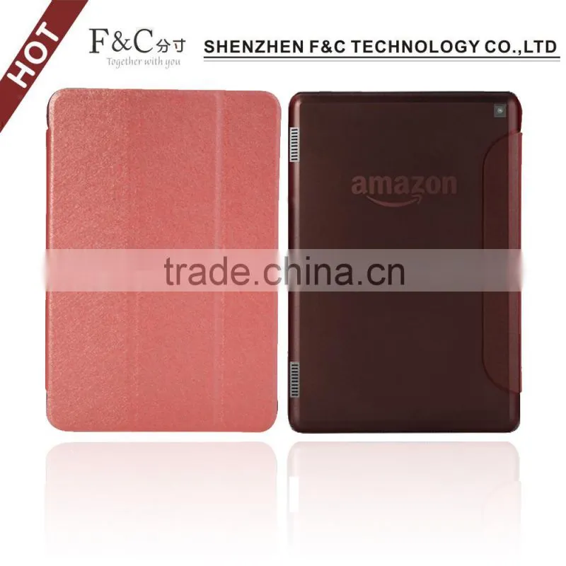 High quality minion pu leather case for amazon kindle fire hd 7.0
