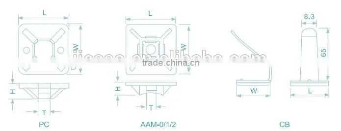 self adhesive cable tie holder mount