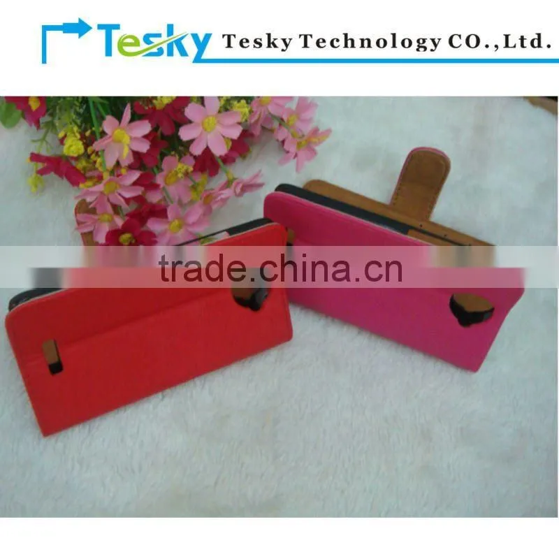 wallet leather phone case for htc one x card holder
